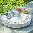 MUMTOP Bird Baths for Outdoors, Outdoor Garden Birdbath Bowl Resin Bird Baths and Feeder with Solar Birds Ornament for Outside Yard Table Decor