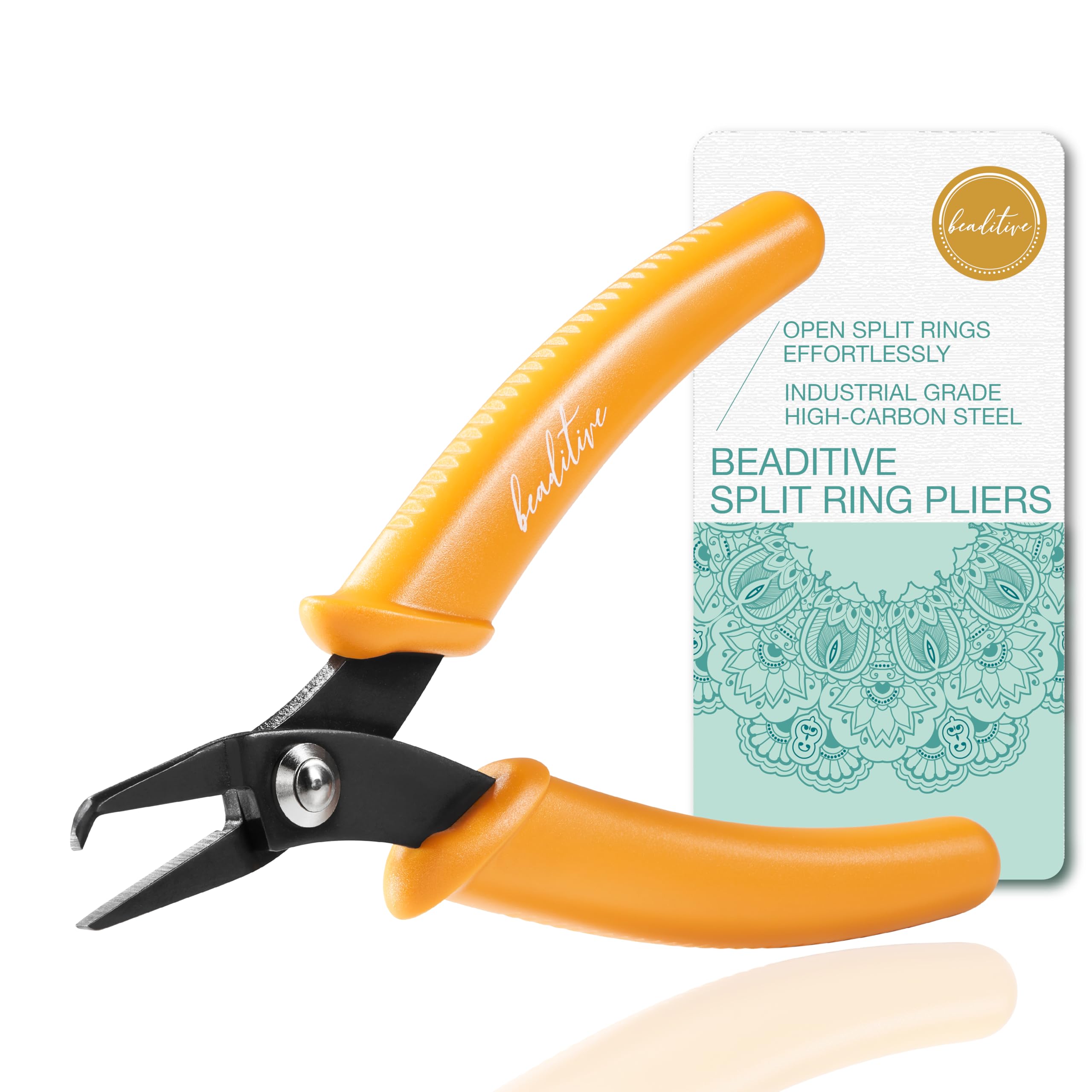 Beaditive Split Ring Pliers | Jewelry Making, Beading, Crafting | High-Carbon Steel | 5-Inch (Honeycomb)