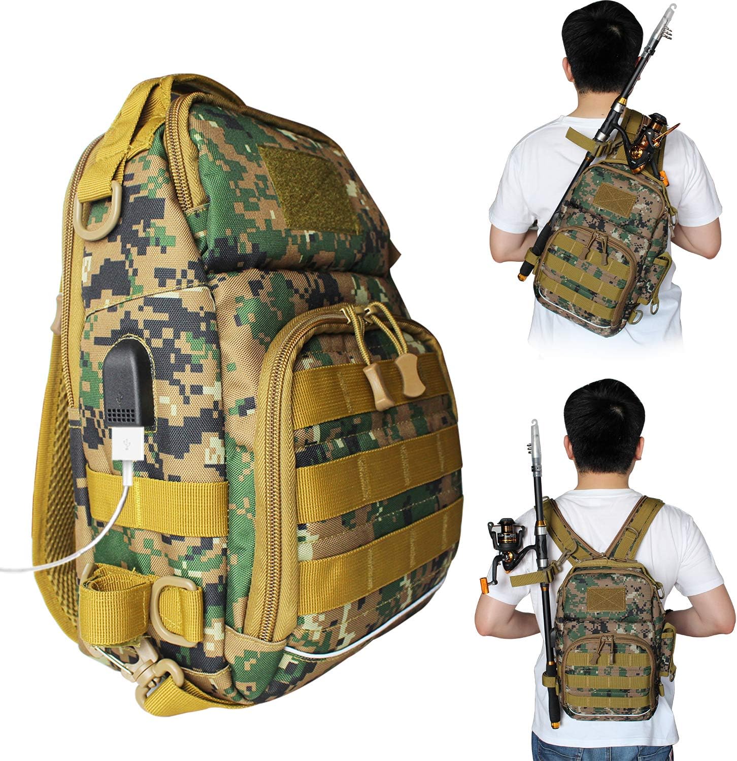 camo fishing backpack