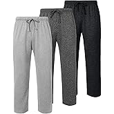 Orrstarry 3 Pack Mens Soft Pajama Lounge Pants Comfy Pj Sleep Bottoms with Drawstring & Pockets Breathable Sleepwear