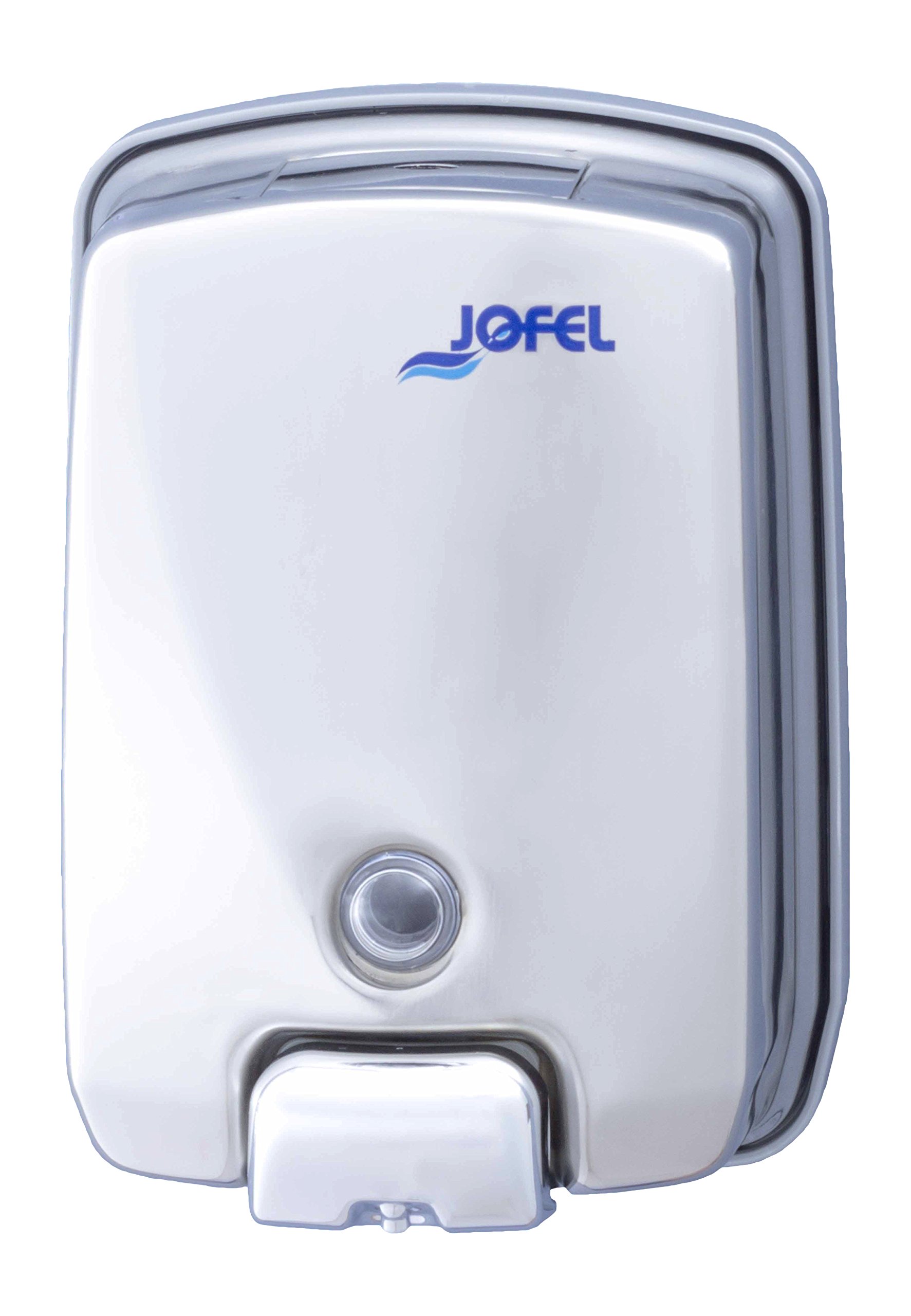 Jofel AC54500 Futura Soap Dispenser, Shiny Stainless Steel, Refillable, 1 Litre.