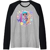 LOL OMG! - Candylicious Y2K Heart with Icons and Butterflies Raglan Baseball Tee