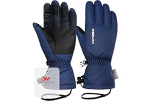 INPAKO Ski Gloves Men & Women Waterproof 3M Thinsulate Winter Touchscreen Snow Gloves for Snowboard