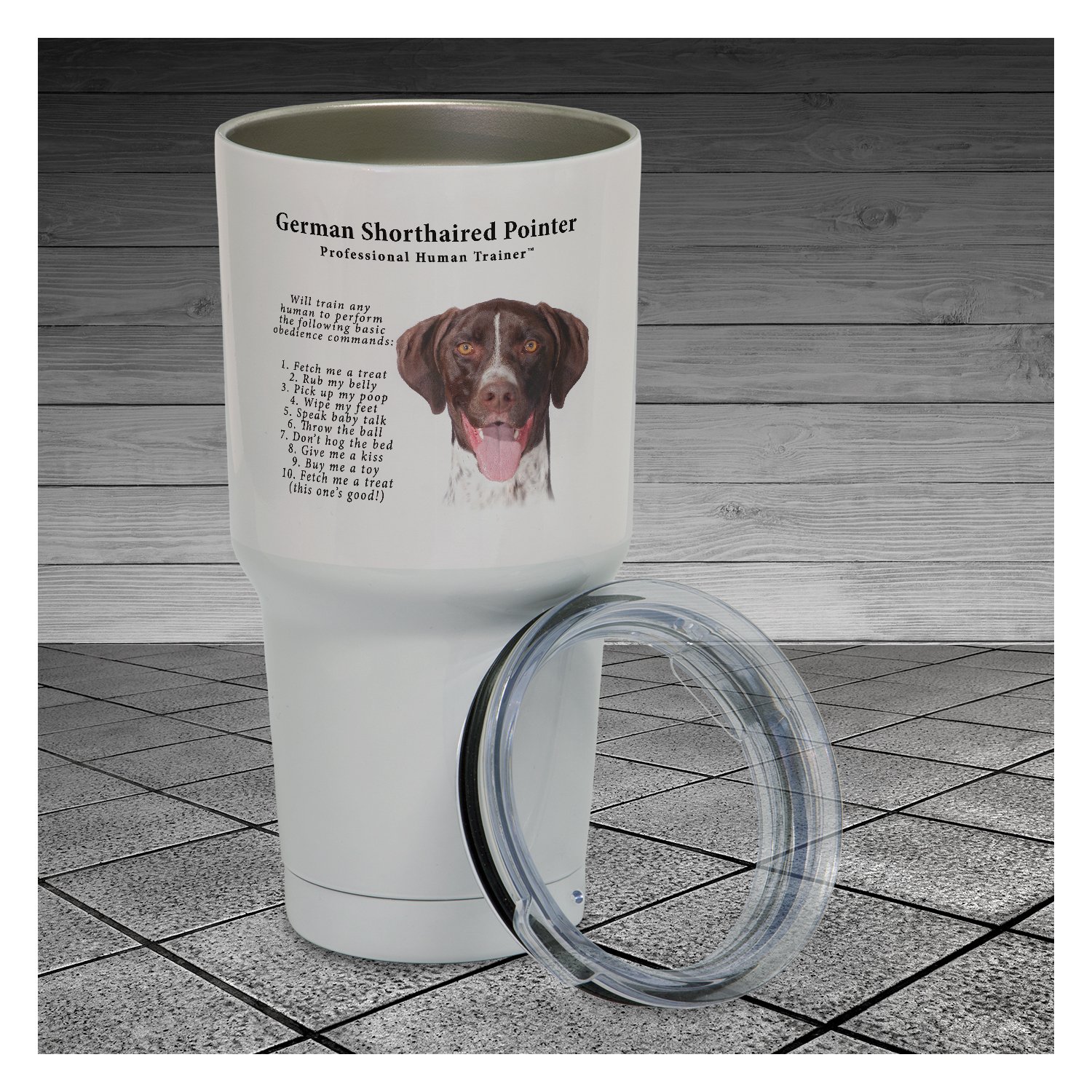 Amazon Com 30 Ounce Tumbler German Shorthaired Pointer White