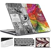TWOLSKOO for M4 MacBook Air 13.6 inch Case 2025-2022 Release M4 A3240 M3 A3113 M2 A2681, Plastic Hard Shell & Screen Protector & Keyboard Cover & Trackpad Film, Creative Brain