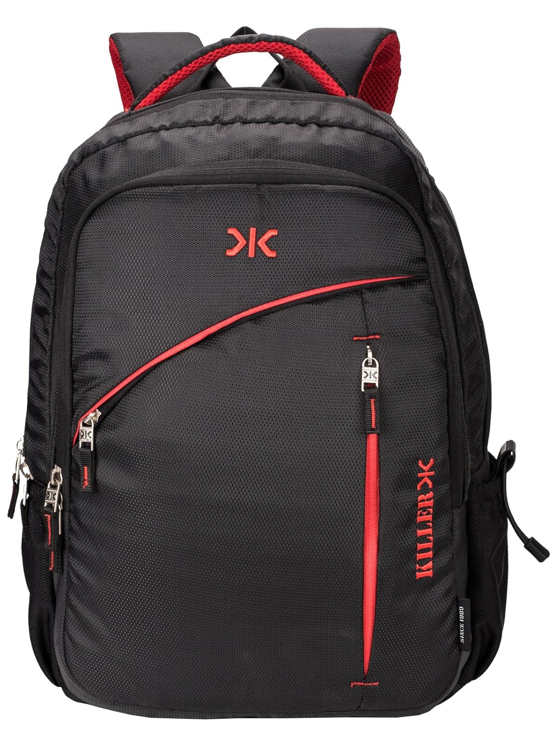 killer louis 38l large navy blue polyester laptop backpack with 3 compartments