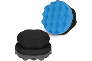 ZHAYAO 2 Pack Large Tire Shine Applicator Pad, Tire Hex Grip Applicator, Reusable Car Cleaning Supplies After Car Wash