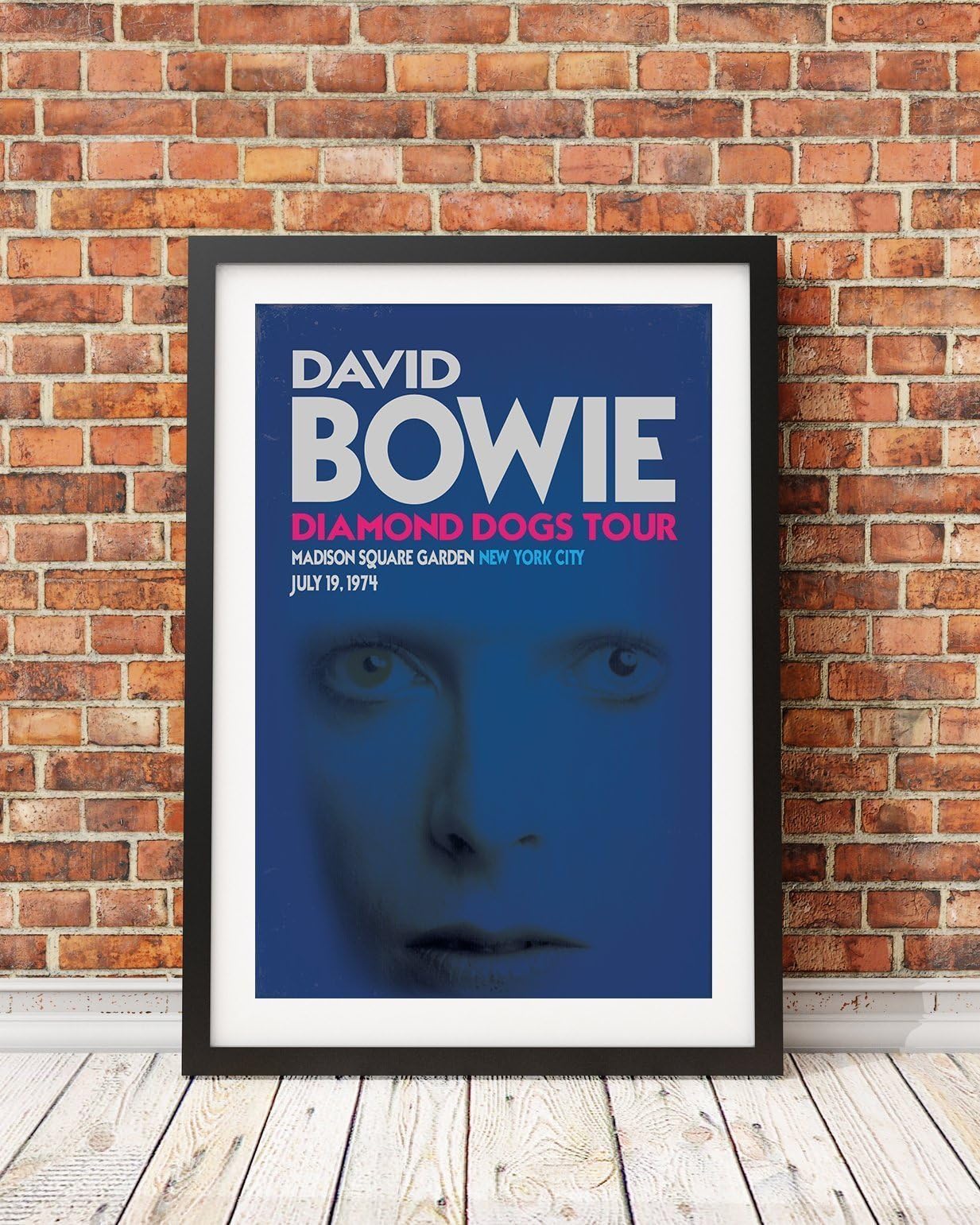 David Bowie Concert Poster (Blue, Original Design)