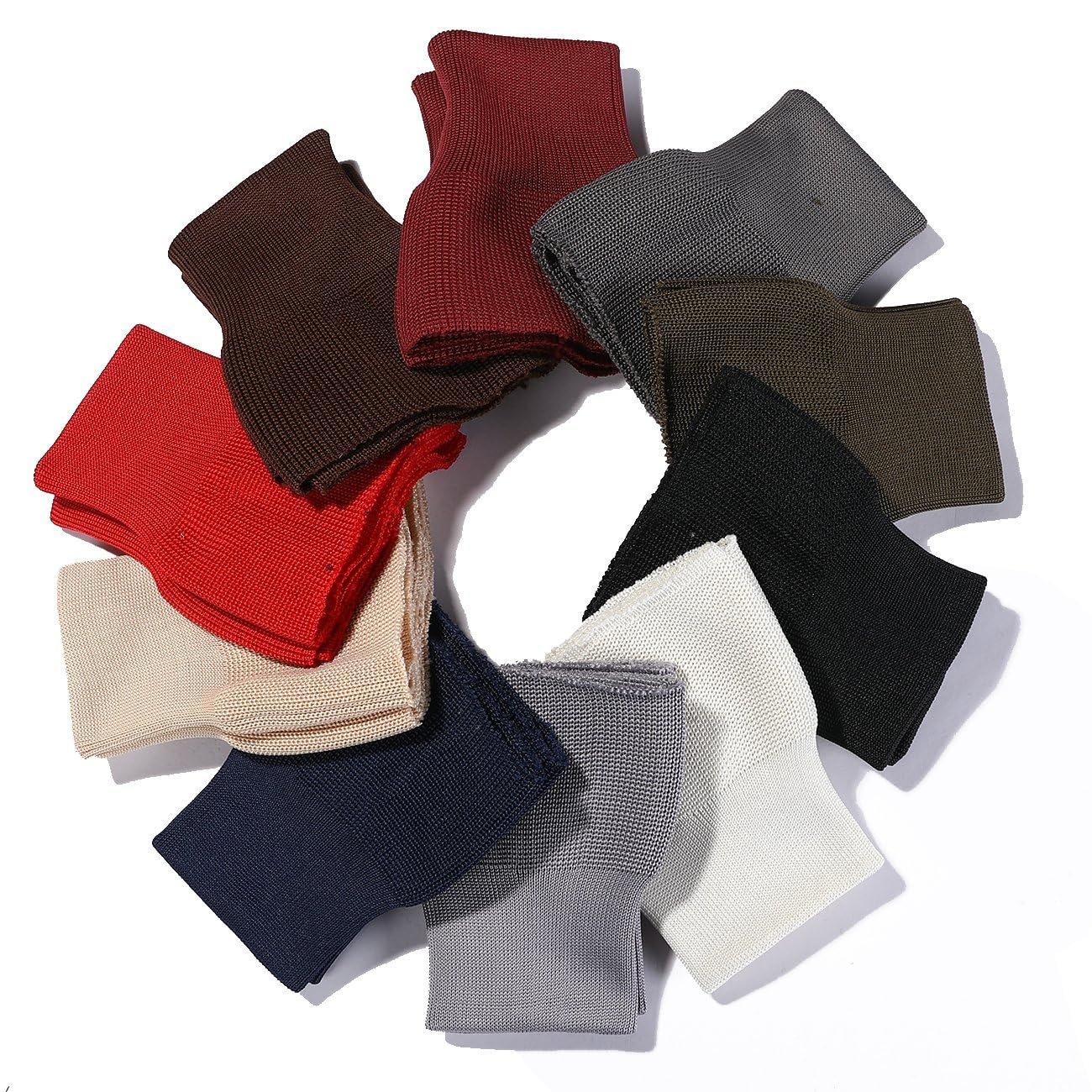 Rib Knit Cuff Pair for Replacement Repair Cuffing Old Jackets Bombers. No Side Seams, Seamless Tubular Ribbing Fabric. Also for para Jackets and Denison Smock, Neotrims (Cream, 2 Pieces)