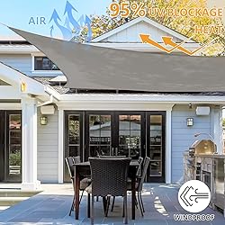 Colegence 10'x10' Square Sun Shade Sail, Permeable