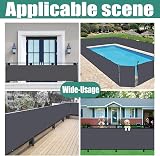 ZHhan Balcony Privacy Screen Wind UV Protection Deck Patio Backyard Grey 0.5x7m view 4
