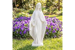 Giantex Virgin Mary Garden Statue 31.5", Blessed Mother Outdoor Religious Statue, Weather-Resistant MgO Catholic Sculptures Y