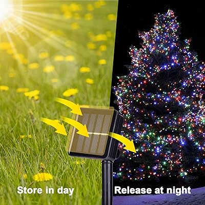 Buy Solar String Lights Outdoor Waterproof 100 Led Copper Wire Fairy Lights 8 Modes Twinkling Lights String For Bedroom Patio Garden Tree Party Holiday Decor 2 Pack Multi Colored Online In Turkey B08z3rqtq7