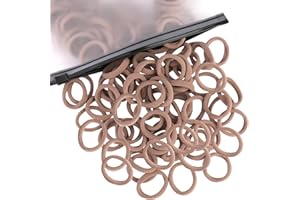 ZINGSO 100 Pcs Baby Hair Ties, Cotton Hair Ties for Girls and Kids, Multicolor Small Seamless Hair Bands Elastic Ponytail Holders Kids Toddler Hair Tie toddler hair tie (Light Brown)