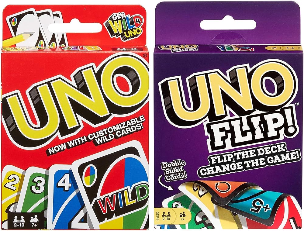Mattel UNO Original & Uno Flip Card Games Combo Pack of 2