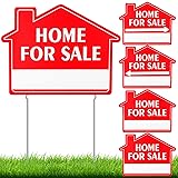 Qunclay 4 Pcs Home for Sale Signs with Stakes Home