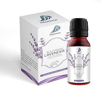 Maimona Natural Pure Organic Bulgarian Lavender Essential Oil-Therapeutic Grade-for Skin care, Hair growth, Relaxation, Aromatherapy- 15ml