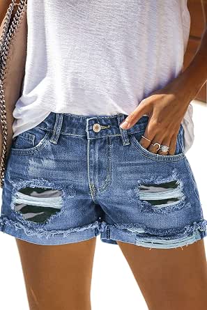 Distressed Denim Shorts at Amazon 