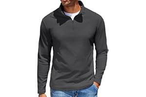 COOFANDY Quarter Zip Pullover Men Long Sleeve Sweatshirts for Men Fleece Sweater Fall