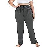 LIGHTBACK Women's Plus Size Joggers Pants Loose Comfy Sweatpants Casual Lounge Yoga Pants Drawstring with Pockets