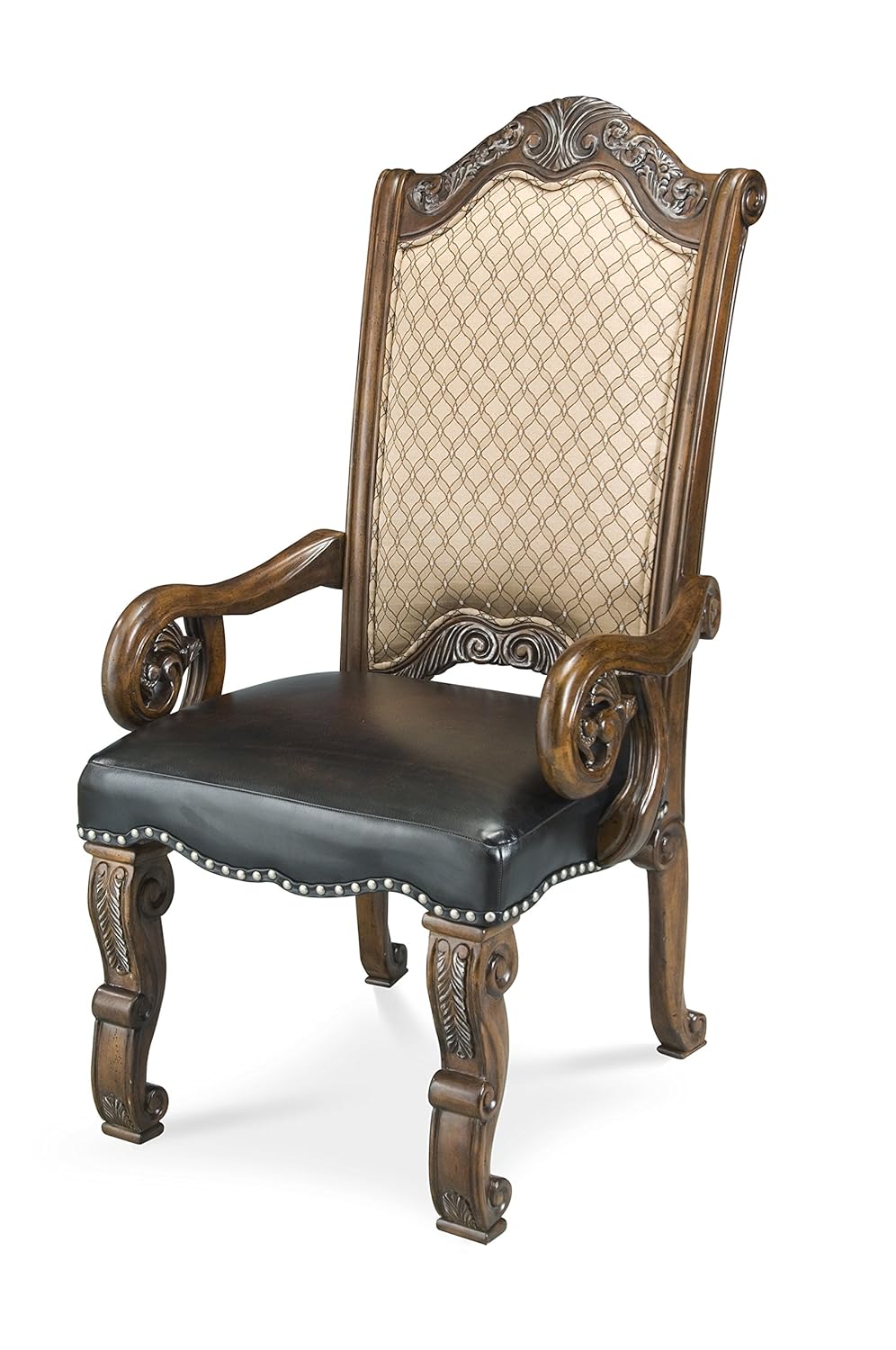 Amazon Com Michael Amini Monte Carlo Ii Fabric Back Arm