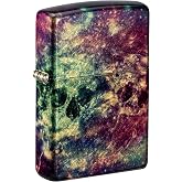 Zippo Galaxy Skull Design 540 Tumbled Brass Pocket Lighter