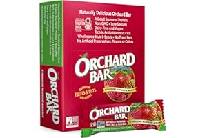 Orchard Bars Non-GMO Fruit & Nut Bars, Strawberry Raspberry Walnut, 1.4 Oz, Pack of 12