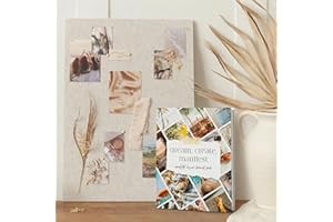 ZICOTO Inspirational Vision Board Kit – Complete Set with Vision Board Book & Felt Board, Motivational Pictures & Quotes to Map Your Goals & Dreams - The Perfect Supplies to Visualize Goal Setting & Success