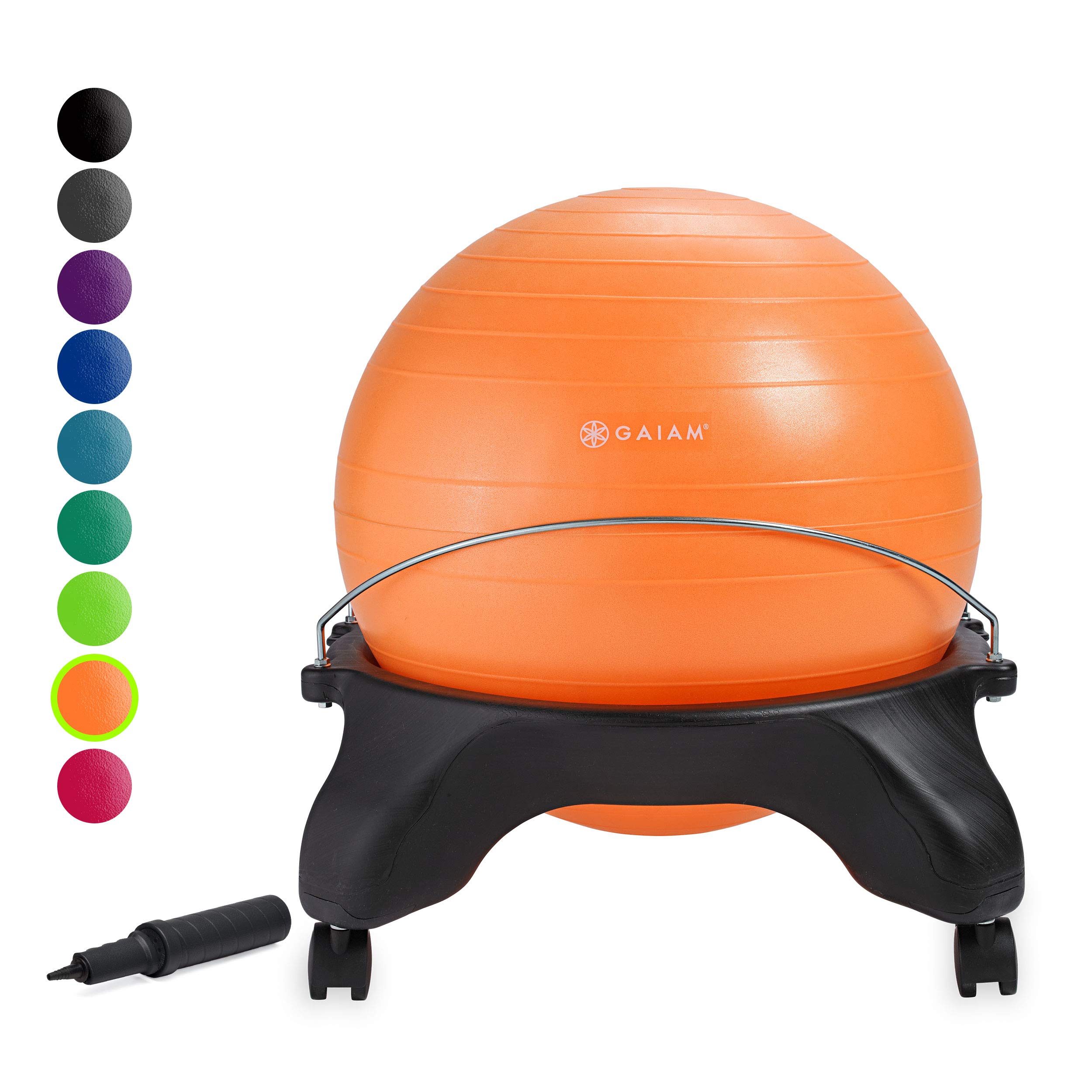 Gaiam Classic Backless Balance Ball Chair Exercise Stability Yoga Ball Premium Ergonomic Chair