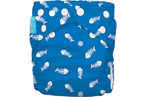 Charlie Banana Diaper 2 Inserts, Fish Sticks Blue, One Size