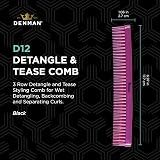 Denman D12 Tame & Tease Comb Pink 1 Count Hair Detangler Volumiser view 2