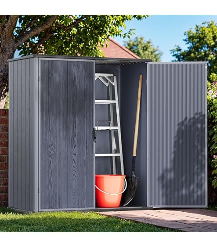 DETO５箱セット Amazon.com : Devoko 5 x 3 Resin Outdoor Storage Shed with Floor