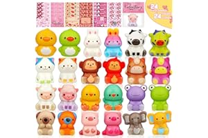 GDXINYES Valentines Day Gifts for Kids Classroom Squishy Toys Mochi Animals Valentines Day Cards for Kids School Class Bulk Valentine Party Favors Exchange Card Non Candy Prizes Squeeze Fidget Toy Squishy ﻿