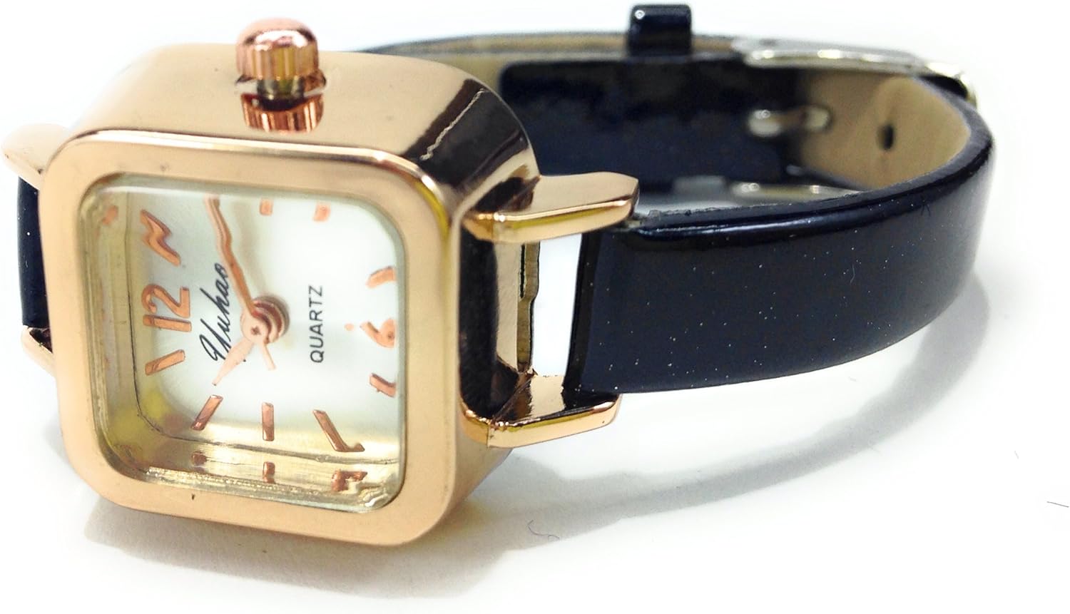 Amazon クラシックスタイル 華奢 バンド 小さな スクエア 文字盤 エレガント 腕時計 ブラック レディース腕時計 腕時計 通販