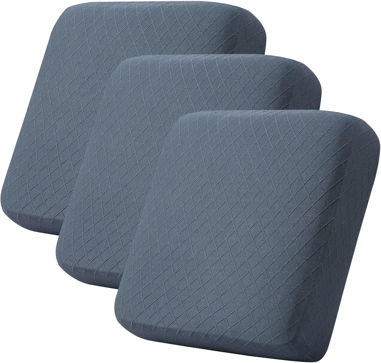 Slipcovers - hyha Couch Cushion Covers, Replacement Sofa/Chair Cushion Covers Stretch, Diamond Lattice, Thick Jacquard Fabric, Soft Sofa Couch Seat Covers for Sectional (3PC, Gray)