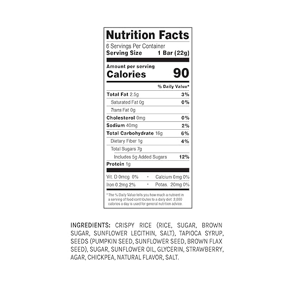 BLAKE’S SEED BASED RICE CRISPY TREATS – STRAWBERRY (18 COUNT), NUT FREE, GLUTEN FREE, DAIRY FREE & VEGAN, HEALTHY SNACKS FOR KIDS OR ADULTS, SCHOOL SAFE, LOW CALORIE ORGANIC FRUIT FLAVORED SNACK