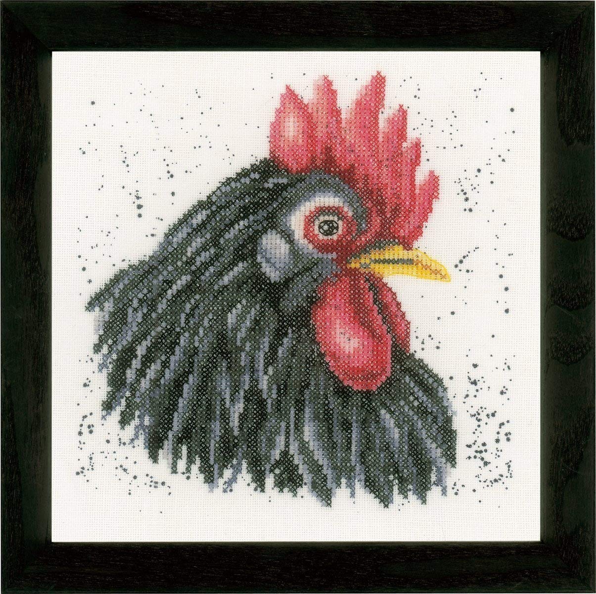 Lanarte Counted Cross Stitch Kit: Black Chicken, NA, 19 x 19cm