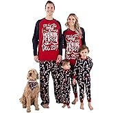 Lazy One Matching Christmas Pajamas for Family, Cute Matching Christmas PJs for Family, Adults, Teens, Kids, Babies & Dog PJs