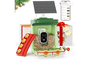 BILANTAN Smart Bird Feeder with Camera Solar Powered, Lifetime Free AI Bird Feeder Camera 2.5K Motion Activated Wireless Outdoor with Hummingbird Feeder, Ideal Gifts for Christmas, Grandparents, Parents