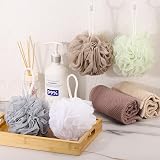 Tbestmax 4 Pack Mesh Pouf Bath Sponge Mesh Loofah Exfoliating Shower Ball view 7