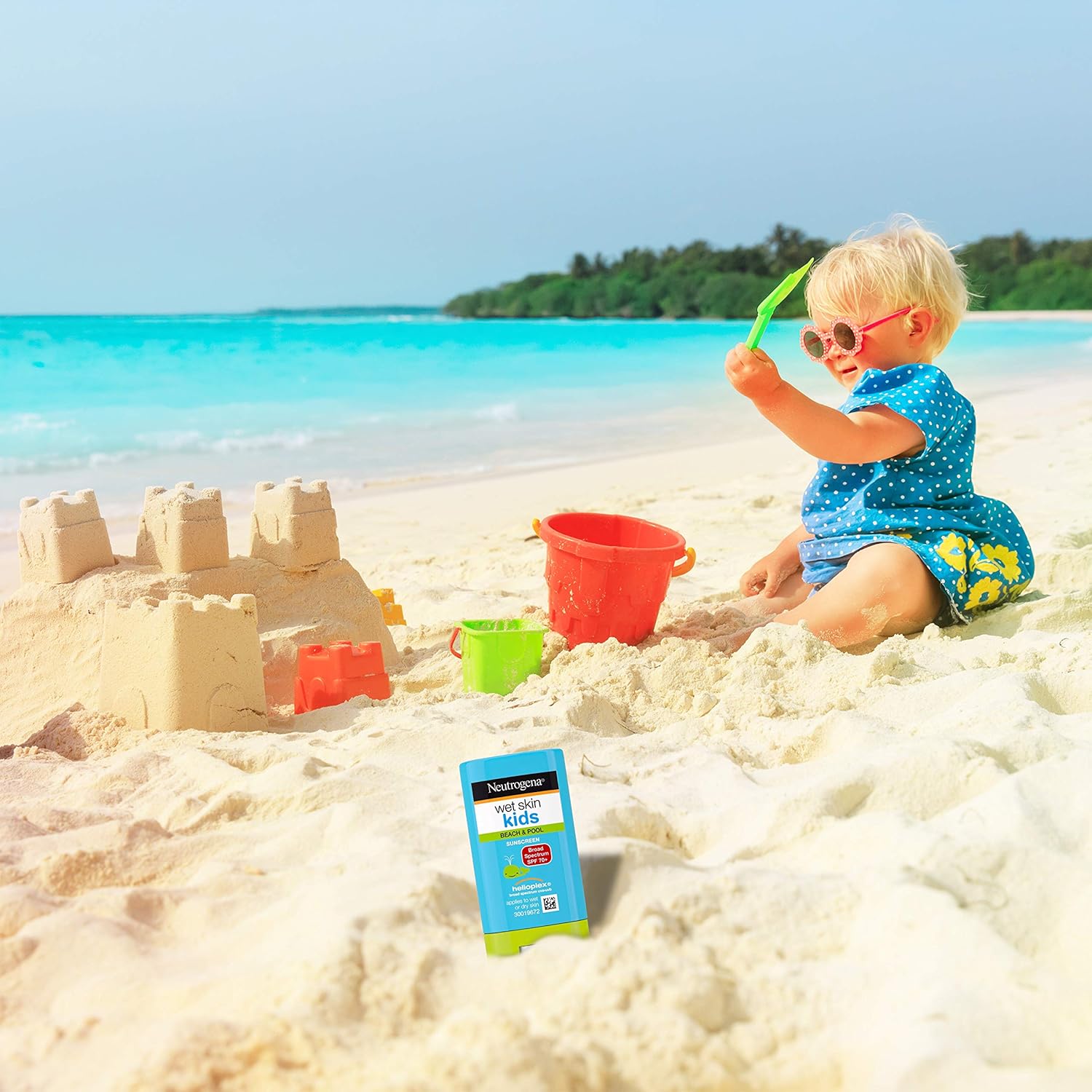 Neutrogena Wet Skin Kids Water Resistant Sunscreen Stick, Kids Sunscreen for Face and Body, Broad Spectrum SPF 70 UVA/UVB Sun Protection, Oil-Free & Hypoallergenic, 0.47 oz: Beauty