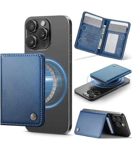 KIHUWEY MagSafe Wallet Kartenhalter – Magnetisch, RFID-Schutz, Aus Leder, Für IPhone 12–16, Bis 6 Karten