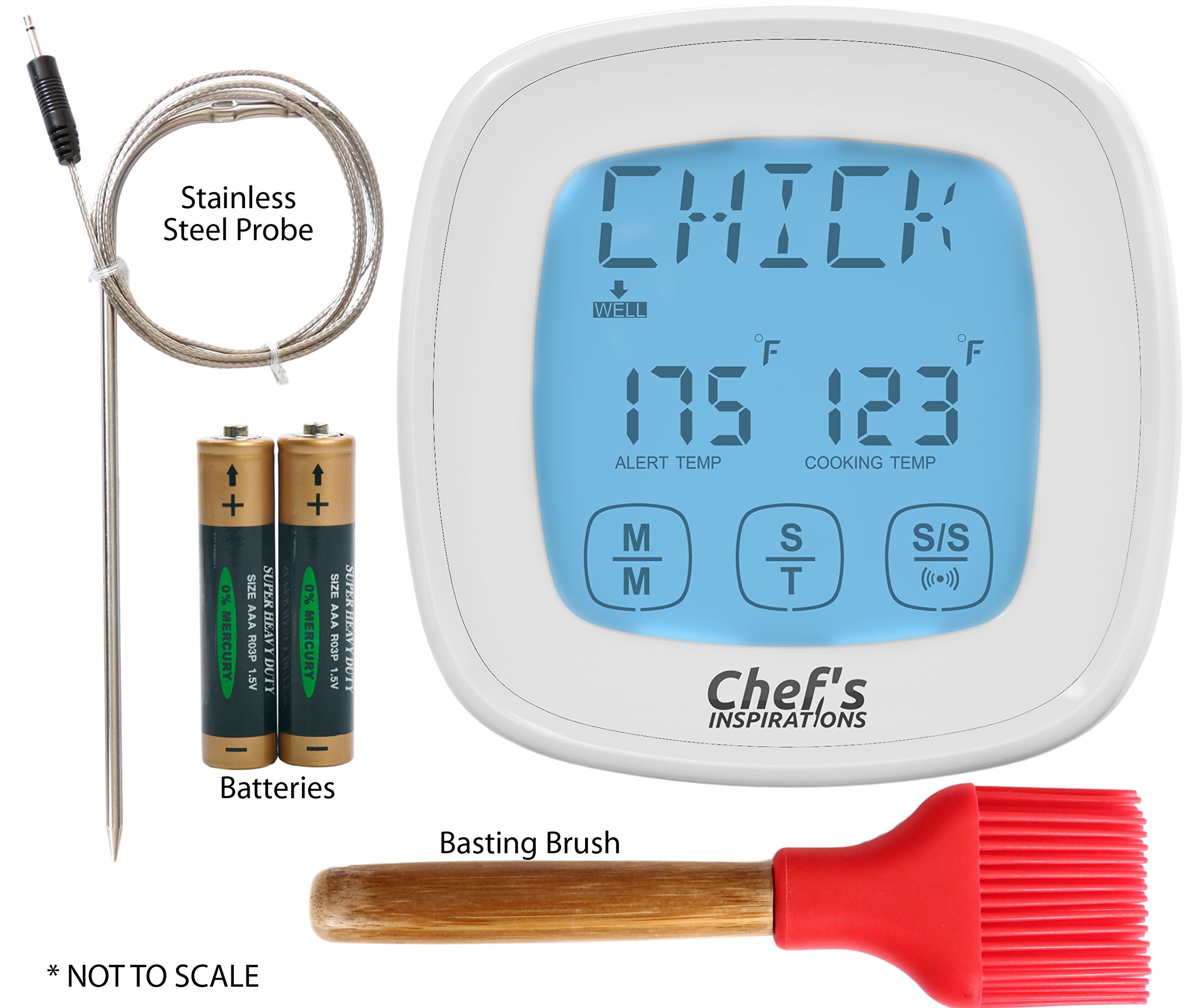 2 In 1 Leave In Oven Digital Meat Thermometer & Timer. Accurate