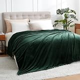 EHEYCIGA Fleece Blanket 150x200cm Dark Green Soft Flannel Throw view 8