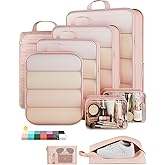 Veken 9/11 Set Compression Packing Cubes for Travel Essentials,Compressible Expandable Large Luggage Suitcase Organizer Bags 