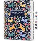 ZOTIA Planner 2026-2027 Weekly &amp; Monthly Calendar Planner Jul 2026-Jun 2027 | Teacher and Student Calendar Agenda Book with Tabs, 6.3" x 8.5", Ideal for School and Office, Floral Planner, Dachshund Party