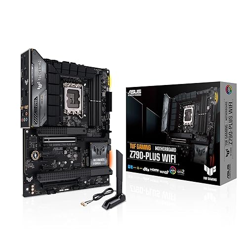 ASUS TUF Gaming Z790-Plus WiFi LGA 1700(Intel 14th,12th &13th Gen) ATX Gaming Motherboard(PCIe 5.0,DDR5,4xM.2 Slots,16+1 DrMOS,WiFi 6,2.5Gb LAN,Front USB 3.2 Gen 2 Type-C,Thunderbolt 4(USB4),Aura RGB)