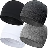 vidsel 100% Cotton Skull Caps for Men Women Breathable Night Cap Sleep Hats Soft Lightweight Running Beanie Helmet Liner