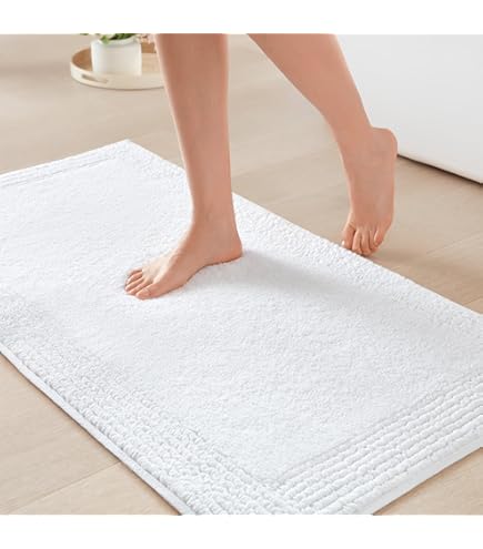 Tappetino Da Bagno In Spugna Di Puro Cotone 1000gsm Bianco - King Of Cotton