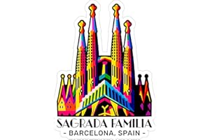 NO THORNS MEDIA Sagrada Familia Barcelona Spain Sticker Travel Outdoors Decal Vinyl Small Waterproof for Water Bottle Mug Passport Book Scrapbook Notebook Laptop Tumbler Skateboard Computer Phone 4" ID44990